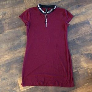 Burgundy dress